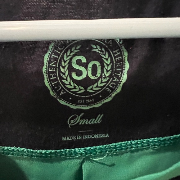 SO Loose Short Sleeve Navy Blue Front Green Back Shirt - Picture 3 of 3